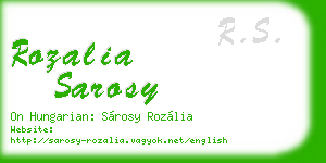 rozalia sarosy business card