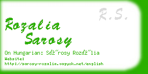 rozalia sarosy business card